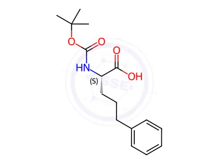 Chemical structure of Dicyclohexylamine (S)-2-((tert-butoxycarbonyl)-amino)-5-phenylpentanoate