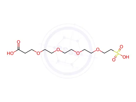 Chemical structure of 1-Sulfo-3,6,9,12-tetraoxapentadecan-15-oic acid