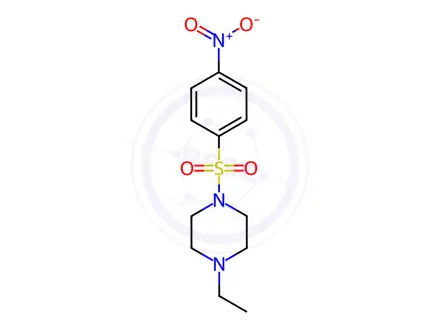 Chemical structure of Piperazine, 1-ethyl-4-[(4-nitrophenyl)sulfonyl]-