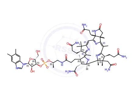 Chemical structure of Cyanocobalamin