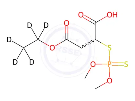 Chemical structure of Malathion α-Monoacid-d5