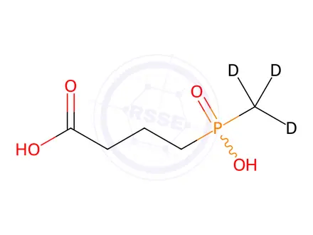 Chemical structure of Desamino Glufosinate-d3