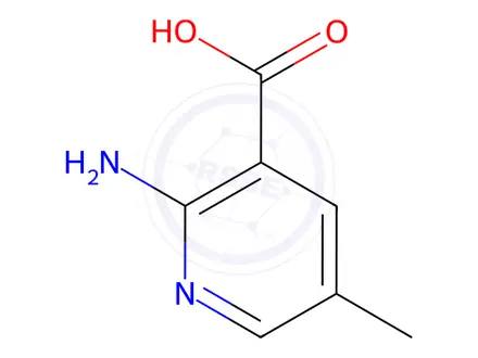 Chemical structure of 2-Amino-5-methylnicotinic acid