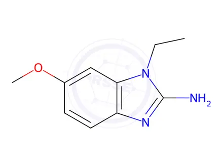 Chemical structure of Benzimidazole, 2-amino-1-ethyl-6-methoxy-(8CI)