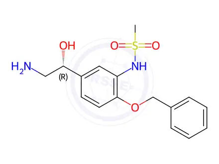 Chemical structure of (R)-N-(5-(2-aMino-1-hydroxyethyl)-2-(benzyloxy)phenyl)MethanesulfonaMide