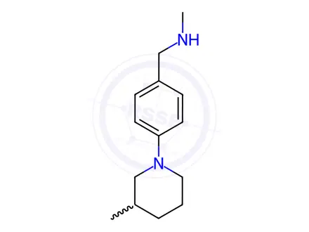 Chemical structure of N-Methyl-N-[4-(3-methylpiperidin-1-yl)benzyl]amine dihydrochloride