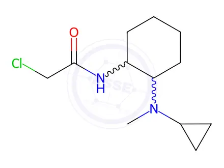 Chemical structure of 2-Chloro-N-(2-((cyclopropylmethyl)amino)cyclohexyl)acetamide
