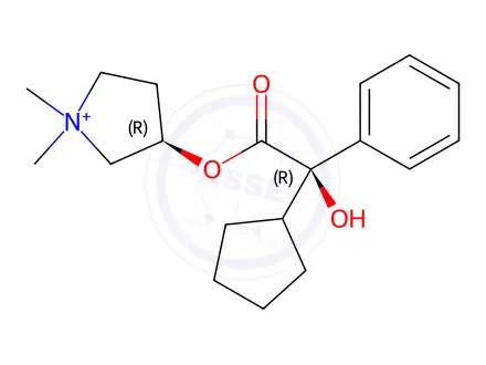 Chemical structure of (2R,3’R)-Glycopyrrolate Bromide