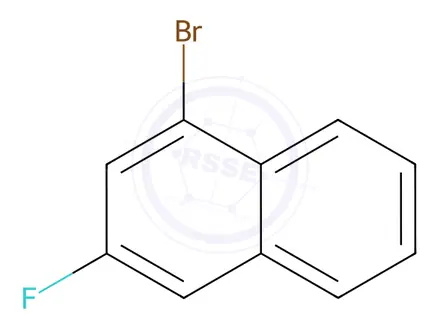 Chemical structure of Naphthalene, 1-bromo-3-fluoro-