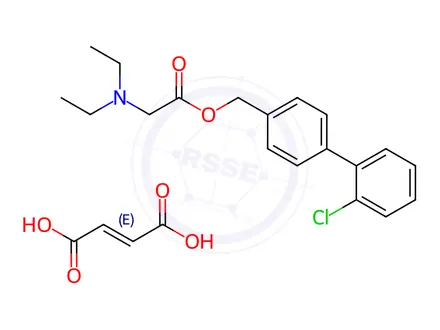Chemical structure of Glycine, N,N-diethyl-, (2'-chloro(1,1'-biphenyl)-4-yl)methyl ester, (Z)-2-butenedioate