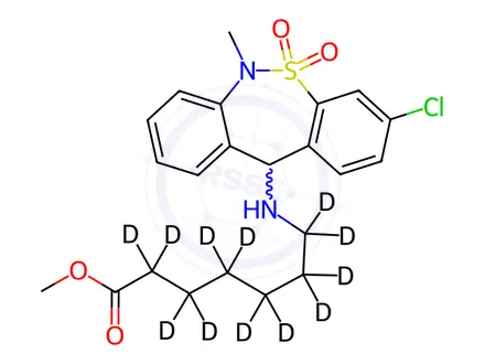 Chemical structure of Tianeptine-d12 Methyl Ester