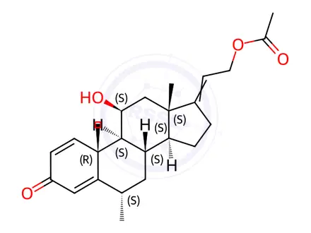 Chemical structure of Methylprednisolone Acetate EP Impurity H