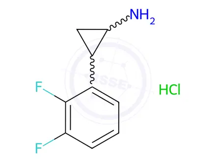 Chemical structure of 2-(2,3-Difluorophenyl)cyclopropan-1-amine Hydrochloride