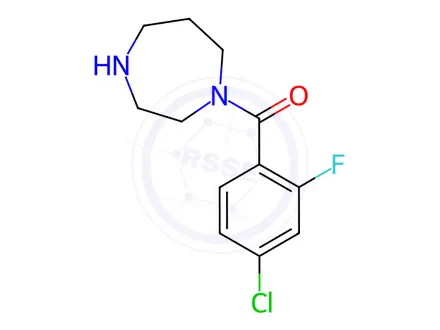Chemical structure of 1-(4-Chloro-2-fluorobenzoyl)-1,4-diazepane