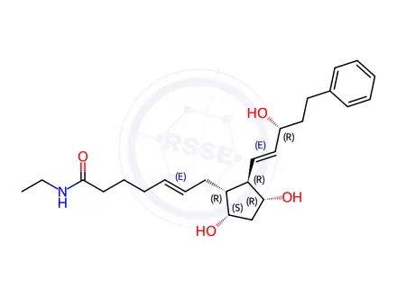 Chemical structure of (R)-trans Bimatoprost