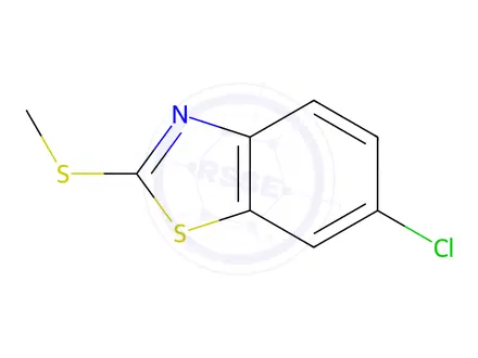 Chemical structure of Benzothiazole, 6-chloro-2-(methylthio)-(6CI,7CI,8CI,9CI)