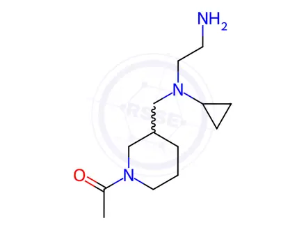 Chemical structure of 1-(3-(((2-Aminoethyl)(cyclopropyl)amino)methyl)piperidin-1-yl)ethanone