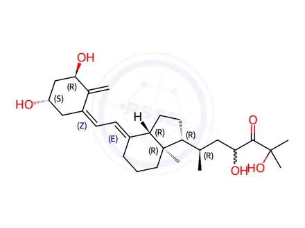 Chemical structure of 1,23,25-trihydroxy-24-oxo-vitamin D3