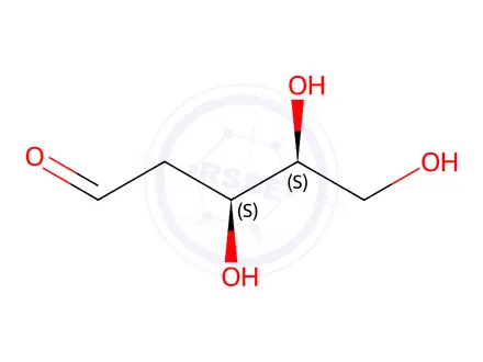 Chemical structure of 2-Deoxy-L-threo-pentose