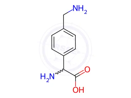 Chemical structure of 2-Amino-2-[4-(aminomethyl)phenyl]acetic acid dihydrochloride