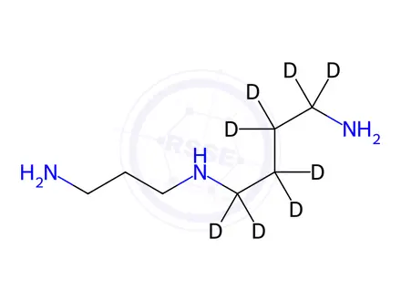 Chemical structure of Spermidine Trihydrochloride-D8