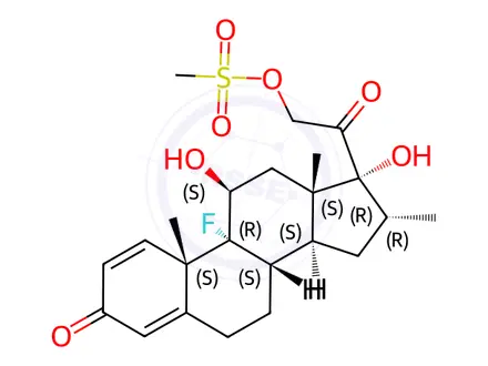 Chemical structure of Dexamethasone 21-Mesylate