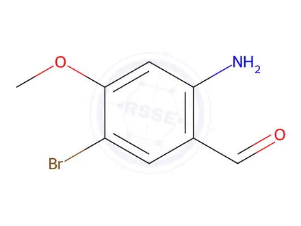 Chemical structure of Benzaldehyde, 2-amino-5-bromo-4-methoxy-