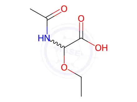 Chemical structure of Acetic acid, (acetylamino)ethoxy-(9CI)