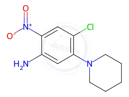 Chemical structure of 4-Chloro-2-nitro-5-(piperidin-1-yl)aniline