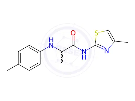 Chemical structure of N-(4-Methyl-thiazol-2-yl)-2-p-tolylamino-propionamide