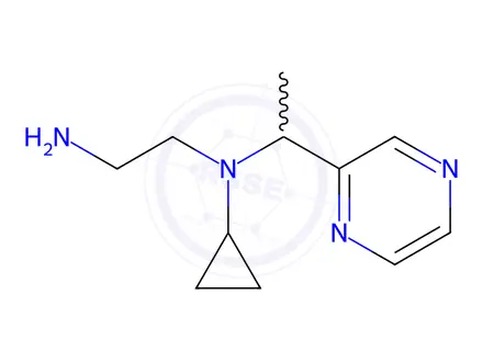 Chemical structure of N1-Cyclopropyl-N1-(1-(pyrazin-2-yl)ethyl)ethane-1,2-diamine