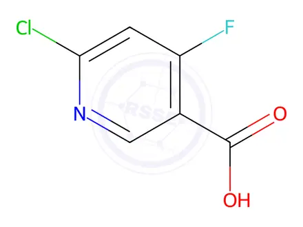Chemical structure of 6-Chloro-4-fluoronicotinic Acid