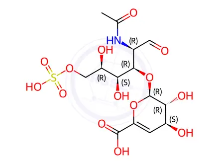 Chemical structure of Chondroitin Sulfate Impurity 11 (Chondroitin disaccharide △di-6S)