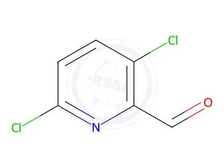 Chemical structure of 2-Pyridinecarboxaldehyde, 3,6-dichloro-