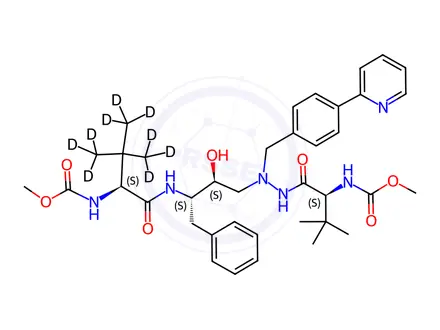 Chemical structure of Atazanavir-d9