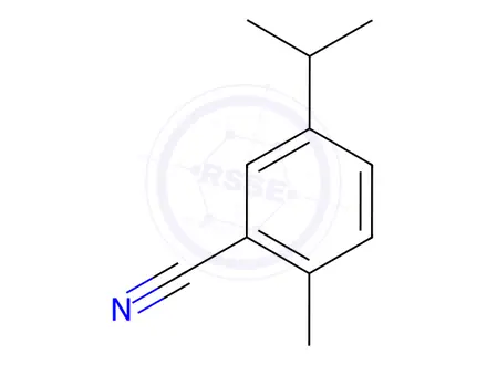Chemical structure of Benzonitrile, 2-methyl-5-(1-methylethyl)-(9CI)