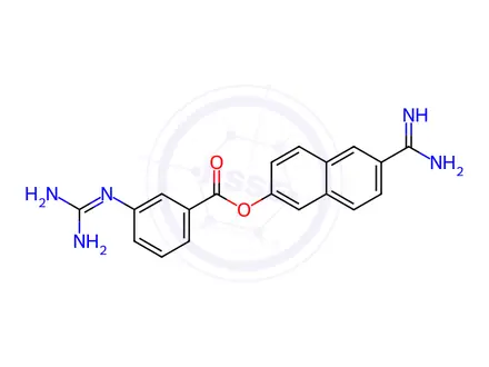 Chemical structure of Nafamostat Mesilate Impurity 10