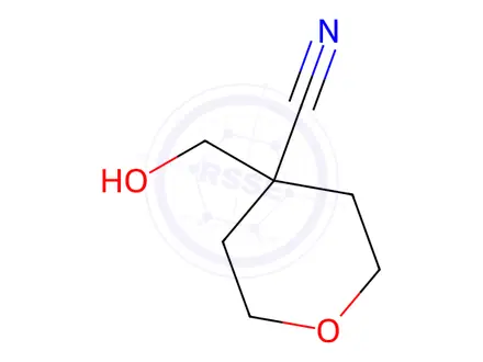 Chemical structure of 4-(Hydroxymethyl)oxane-4-carbonitrile