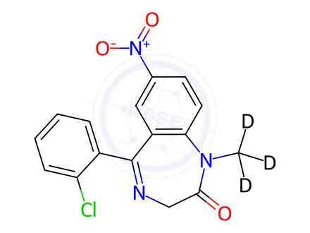 Chemical structure of Methyl Clonazepam-d3