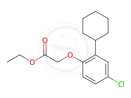 Chemical structure of Ethyl (4-chloro-2-cyclohexylphenoxy)acetate