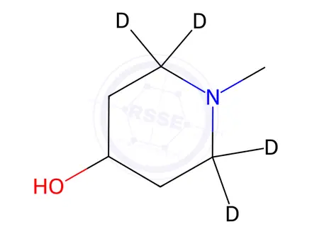 Chemical structure of 1-Methyl-4-hydroxypiperidine D4