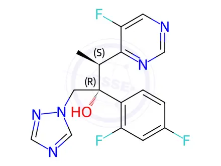 Chemical structure of (±)-Voriconazole CSA Salt