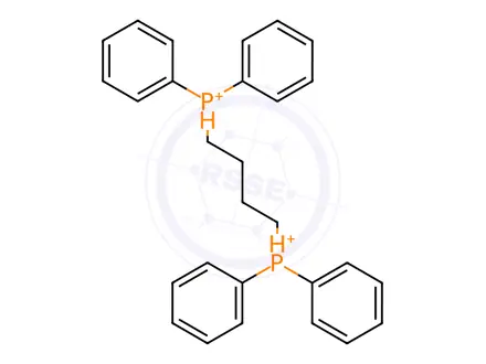 Chemical structure of [1,1'-(1,4-Butenediyl)bis[1,1-diphenylphosphine-κP]]bis(2,3,4,5,6-pentafluorophenyl)palladium