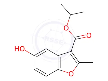 Chemical structure of isopropyl 5-hydroxy-2-methylbenzofuran-3-carboxylate