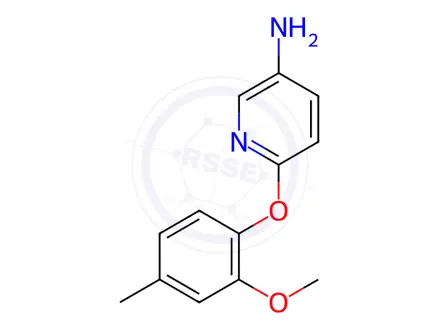 Chemical structure of 6-(2-Methoxy-4-methylphenoxy)pyridin-3-amine