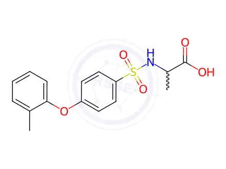 Chemical structure of 2-[[4-(2-Methylphenoxy)phenyl]sulfonylamino]propanoic acid