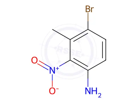 Chemical structure of 4-Bromo-3-methyl-2-nitroaniline
