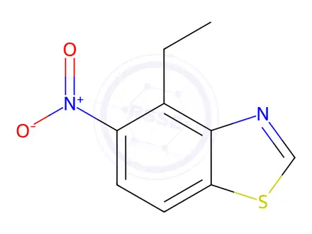 Chemical structure of Benzothiazole, 4-ethyl-5-nitro-(9CI)