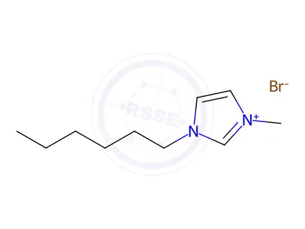 Chemical structure of 1-Hexyl-3-methylimidazolium Bromide