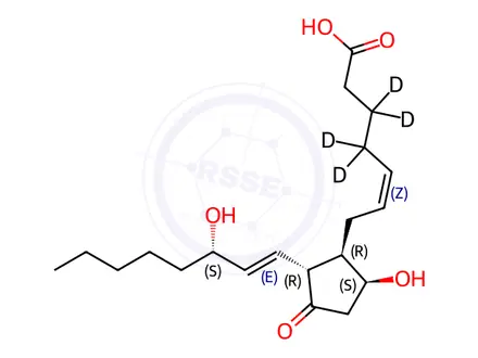 Chemical structure of Prostaglandin D2-d4